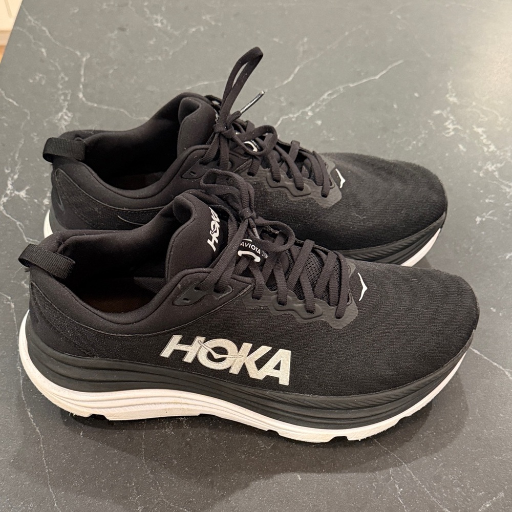 Hoka Men's Black and White Sneakers